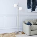 Henn & Hart Twee Satin Nickel Floor Lamp FL0119